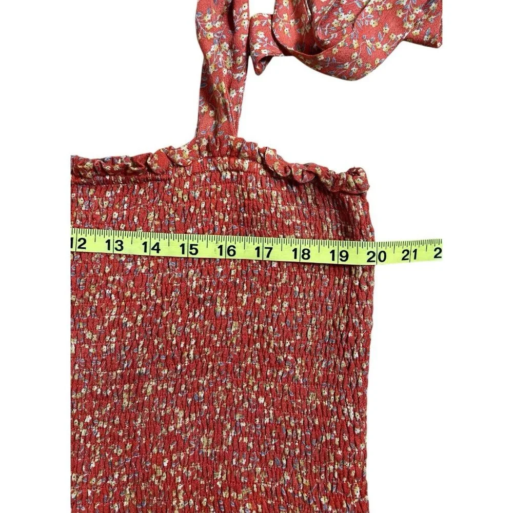 Lost + Wander Women Endless Summer Maxi Dress Floral Orange Size XL - Picture 5 of 9